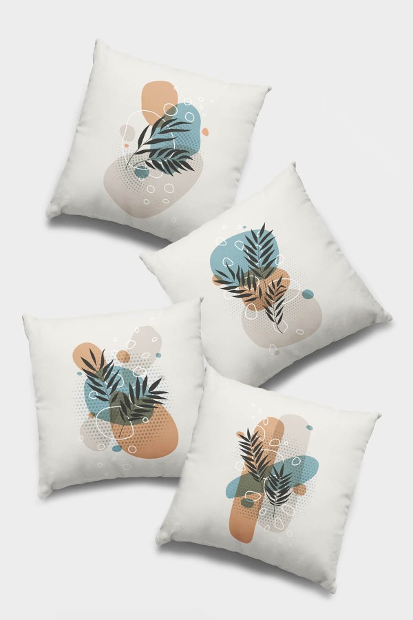 Fuşya Tek Renk 4'lü Set Çift Taraflı Kırlent Kılıfı 4KRL015