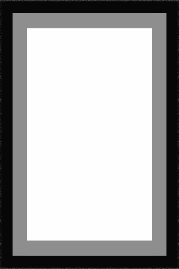 Siyah Beyaz Çerçeveli Kaymaz Tabanlı Dekoratif Halı AR077