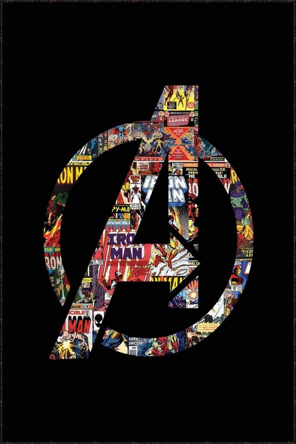 Siyah Kaymaz Tabanlı Süper Kahramanlar Çocuk Halısı AR1181