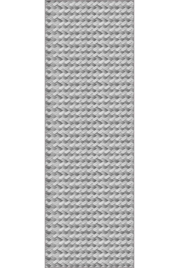 Gri Kaymaz Modern Kesme Rulo Özel Ölçülü Yolluk AR1188