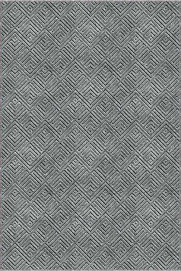 Koyu Gri Kaymaz Modern Kesme Rulo Özel Ölçülü Yolluk AR1189