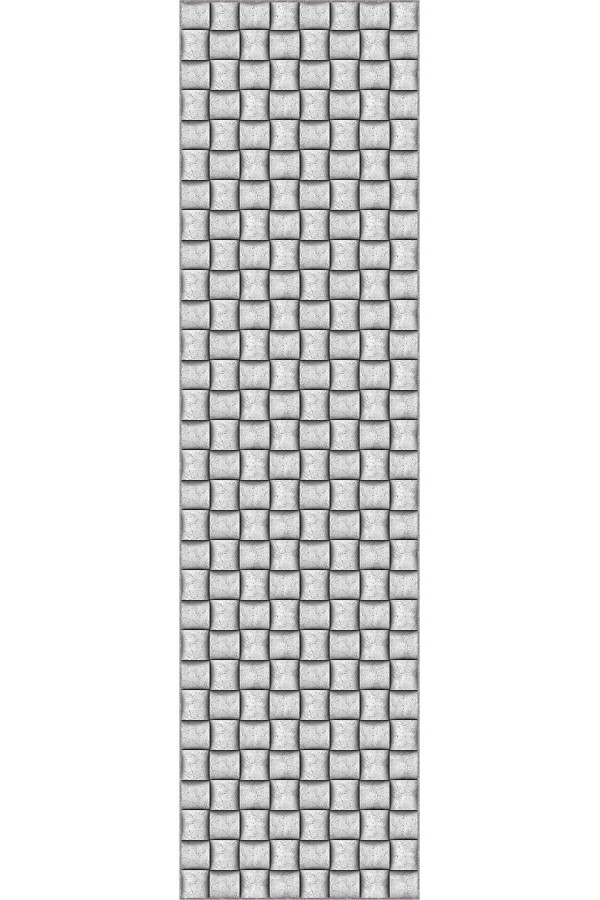 Gri Kaymaz Taban Yıkanır 3D Üç Boyutlu Kesme Yolluk AR1191