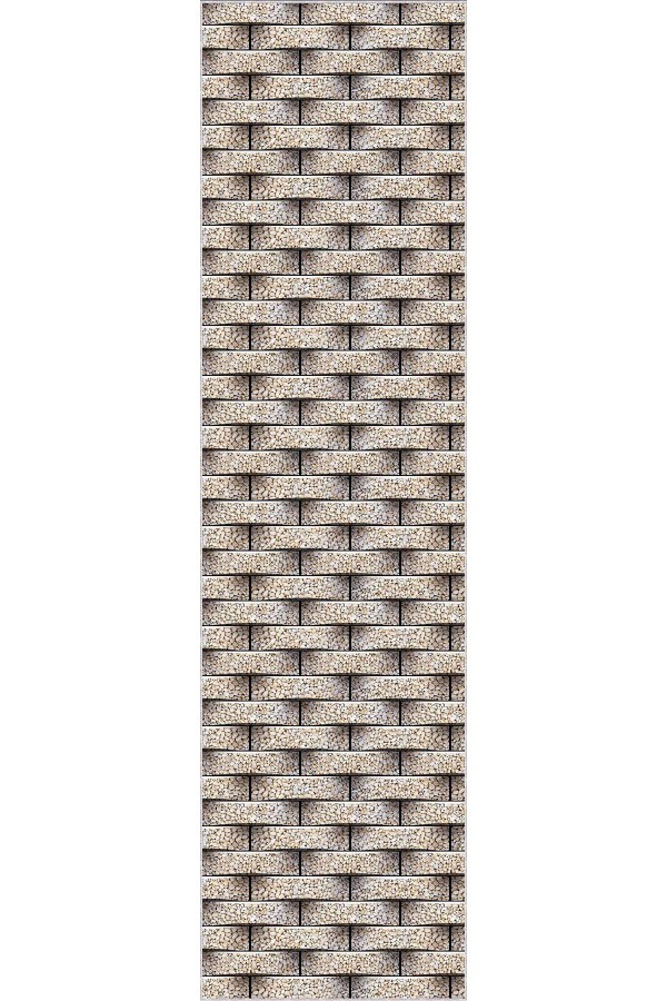 Bej Kaymaz 3D Üç Boyutlu Kesme Rulo Özel Ölçü Yolluk AR1207