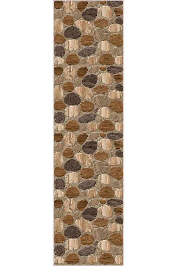 Kahverengi 3D Üç Boyutlu Kesme Rulo Özel Ölçü Yolluk AR1211