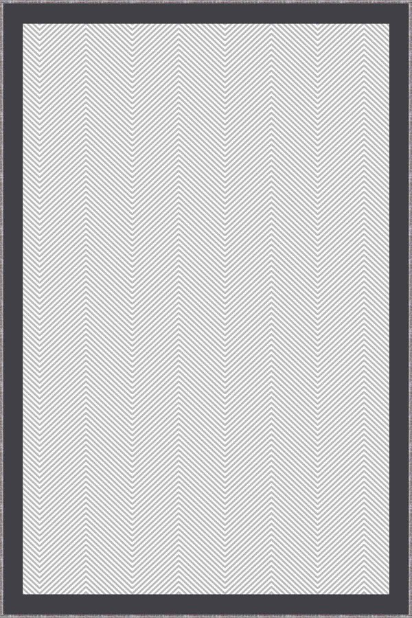 Gri Kaymaz Tabanlı Yıkanabilir Çizgili Mutfak Halısı AR1310