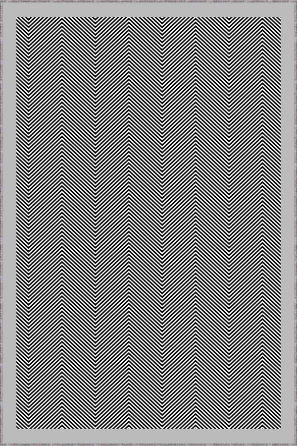 Gri Kaymaz Tabanlı Yıkanabilir Çizgili Mutfak Halısı AR1319