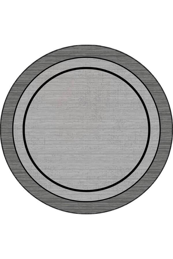 Gri Kaymaz Tabanlı Yuvarlak Çerçeveli Mutfak Halısı AR1401