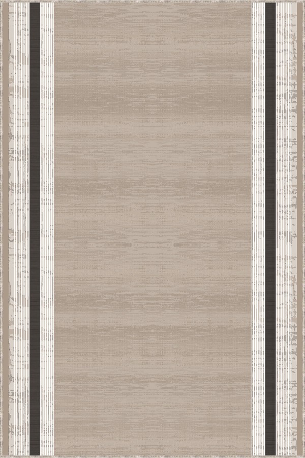 Bej Kaymaz Çerçeveli Kesme Rulo Özel Ölçülü Yolluk AR1418