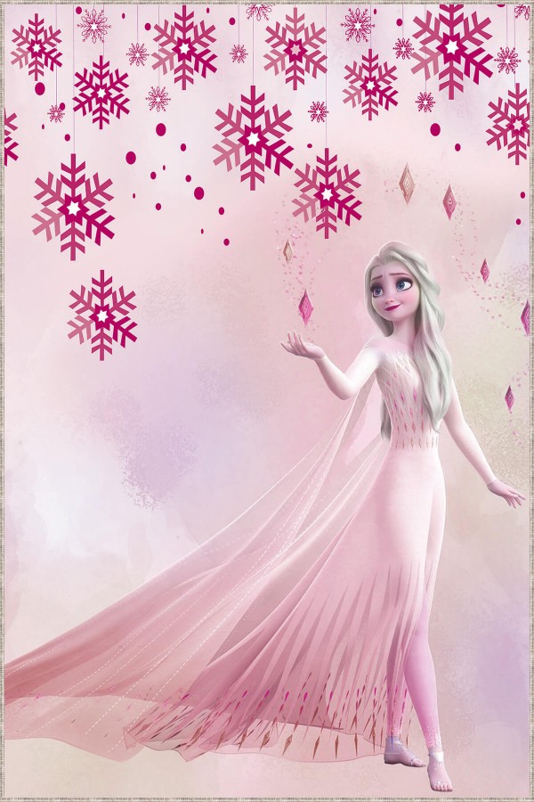 Pembe Kaymaz Tabanlı Elsalı Kız Çocuk Halısı AR1477