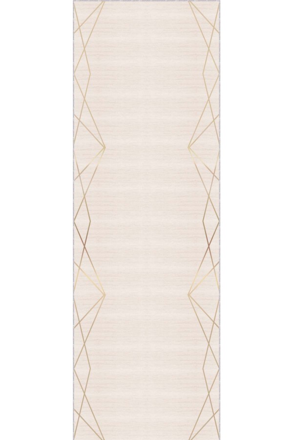 Bej Kaymaz Modern Kesme Rulo Özel Ölçülü Yolluk AR1496