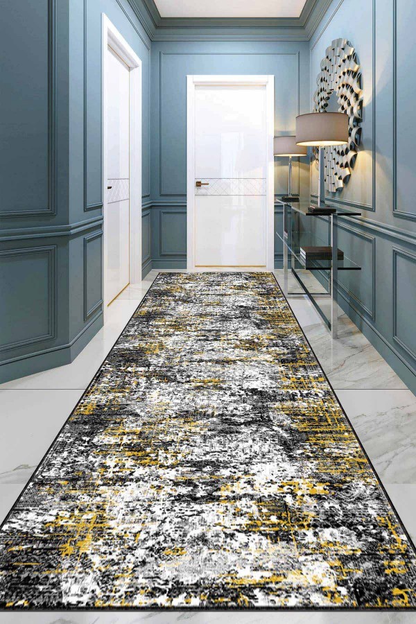 Sarı Kaymaz Vintage Kesme Rulo Özel Ölçülü Yolluk AR238