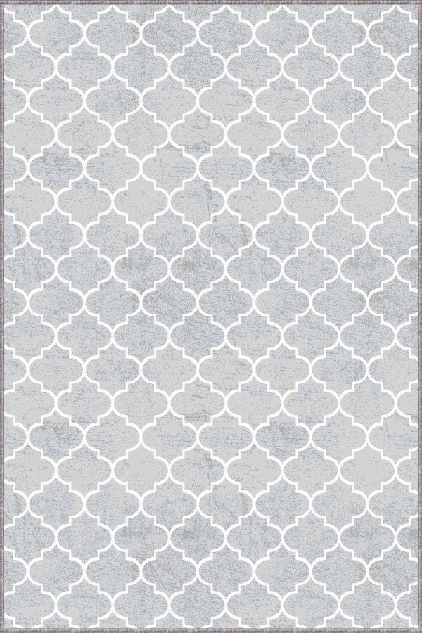 Gri Kaymaz Fas Desen Kesme Rulo Özel Ölçülü Yolluk AR249