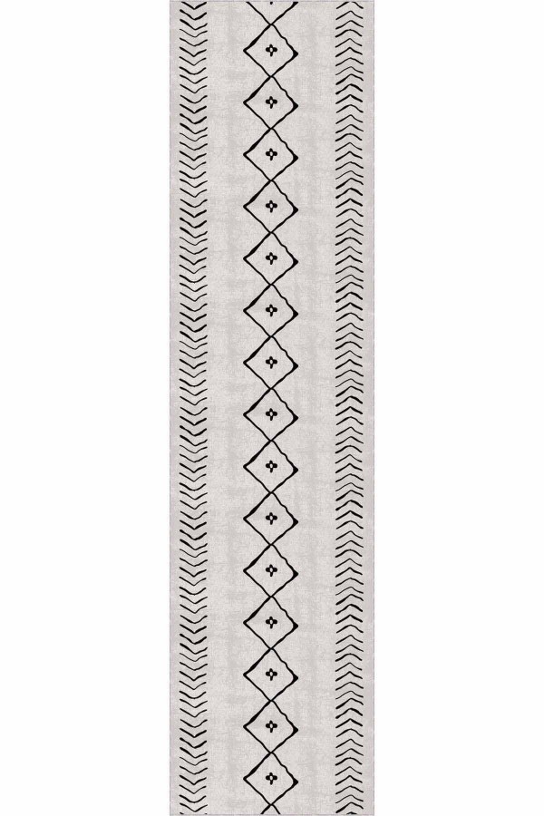 Vizon Kaymaz Moroccan Kesme Rulo Özel Ölçülü Yolluk AR314