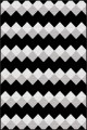 Siyah Zigzag Kaymaz Tabanlı Makinede Yıkanabilir Halı AR324