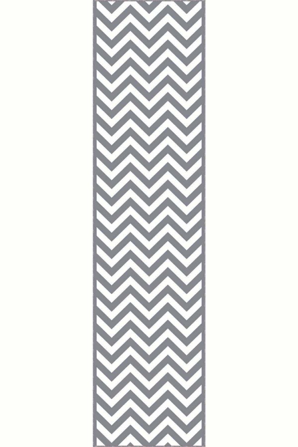 Gri Kaymaz Taban Zigzag Kesme Rulo Özel Ölçülü Yolluk AR332