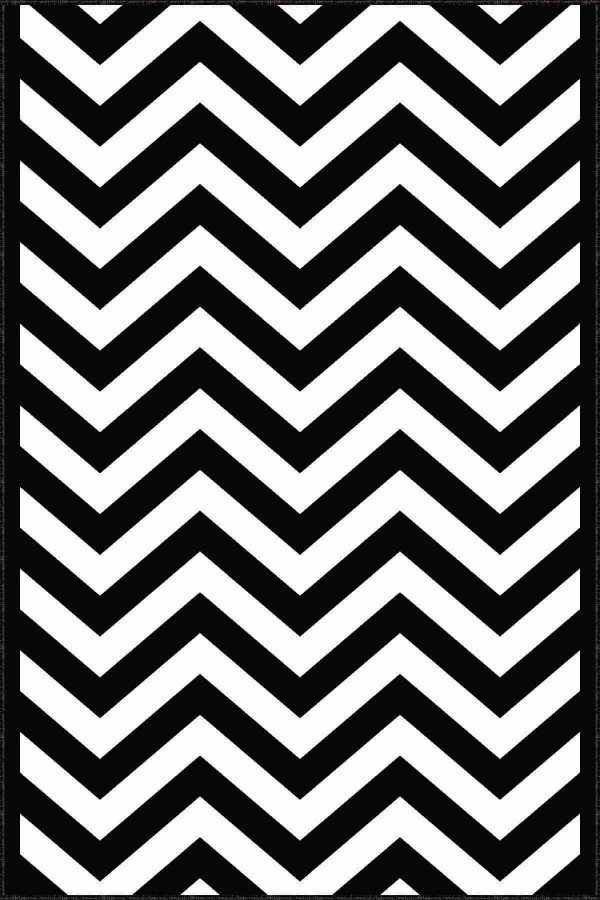 Siyah Kaymaz Zigzag Kesme Rulo Halı Özel Ölçülü Yolluk AR333