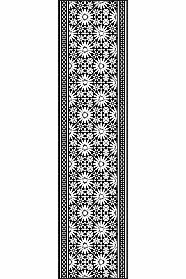 Siyah Kaymaz Çerçeveli Kesme Rulo Özel Ölçülü Yolluk AR352