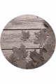 Gri Çınar 3D Kaymaz Tabanlı Yuvarlak Hol Halısı AR412