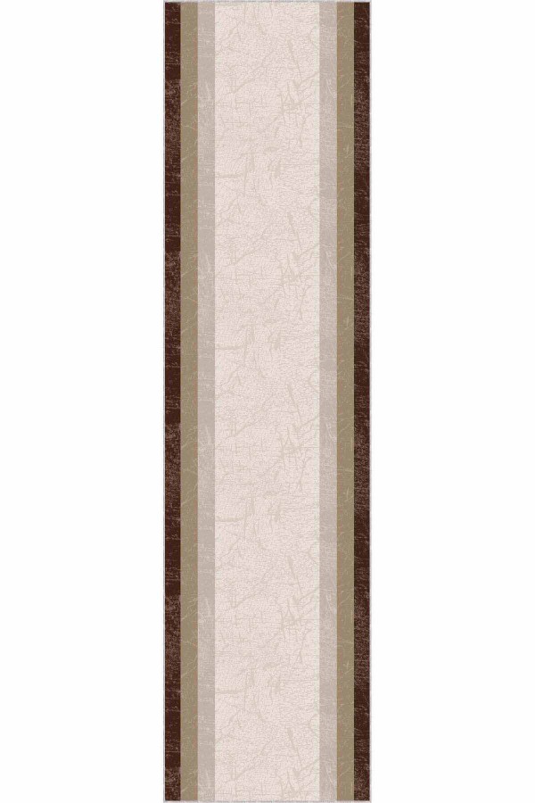 Bej Kaymaz Çerçeveli Kesme Rulo Özel Ölçülü Yolluk AR449