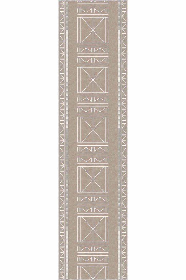 Vizon Kaymaz Taban Etnik Kesme Rulo Özel Ölçülü Yolluk AR515