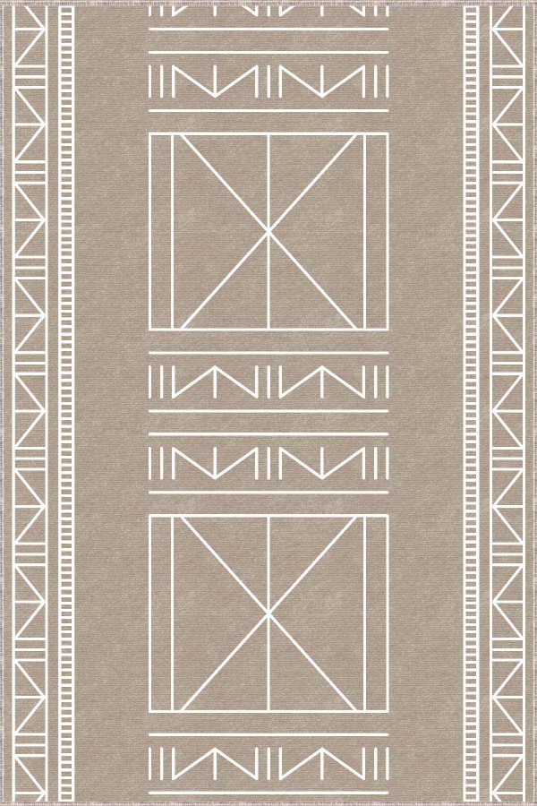 Vizon Kaymaz Taban Etnik Kesme Rulo Özel Ölçülü Yolluk AR515