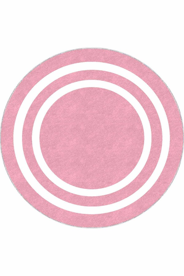 Pembe Çerçeveli Kaymaz Taban Yıkanan Yolluk Yuvarlak AR520