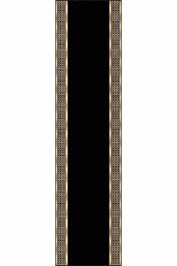 Siyah Gold Kaymaz Çerçeveli Özel Ölçü Rulo Yolluk AR729