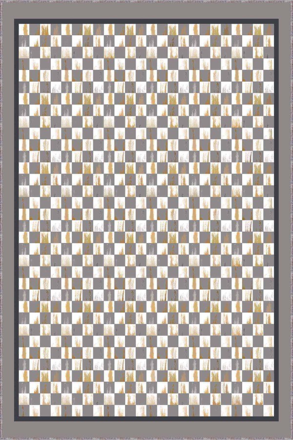 Gri Kaymaz Tabanlı Yıkanabilir Mackenzie Mutfak Halısı AR822