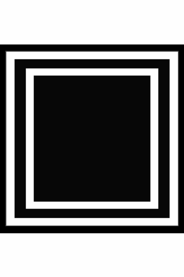 Siyah Çerçeve Desenli Banyo Halısı Klozet Paspas Seti BS033