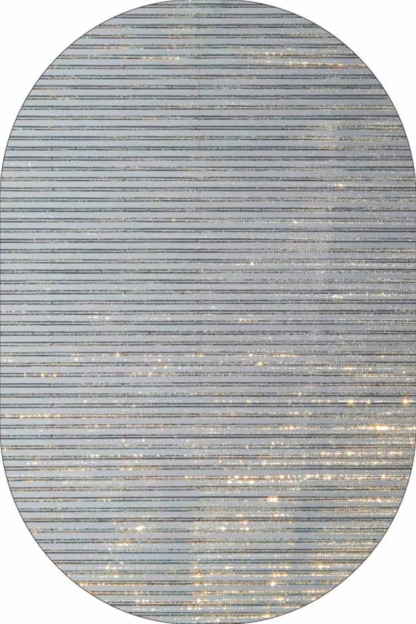 Mavi Çizgi Desen Banyo Halısı Klozet Oval Paspas Seti BS063