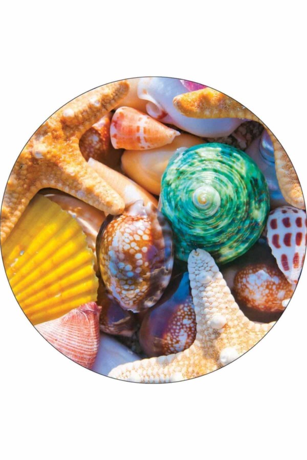 Renkli Marin Desen Oval 2'li Banyo Klozet Paspas Seti BS097