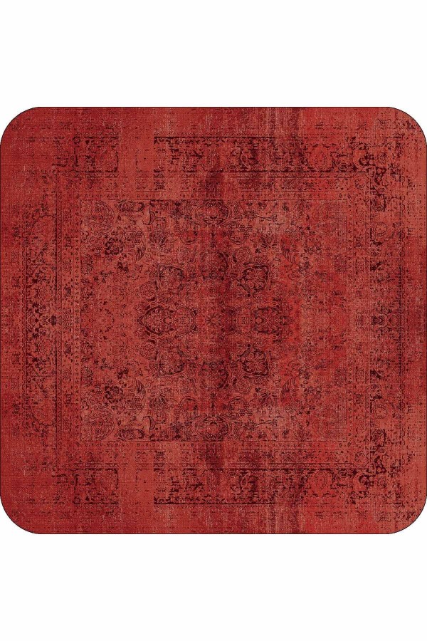 Kiremit Modern Klasik Banyo Halısı Klozet Paspas Seti BS236