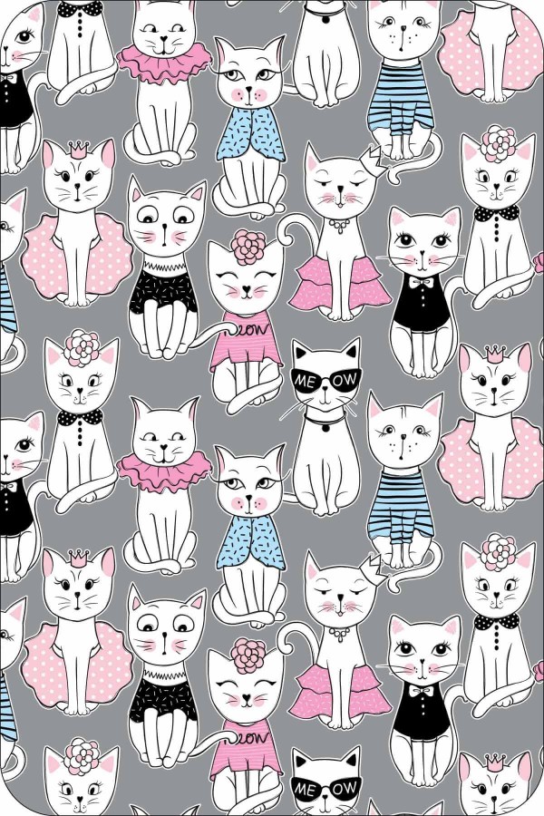 Gri Kedili Banyo Halısı Klozet Takımı 2'li Paspas Seti BS254