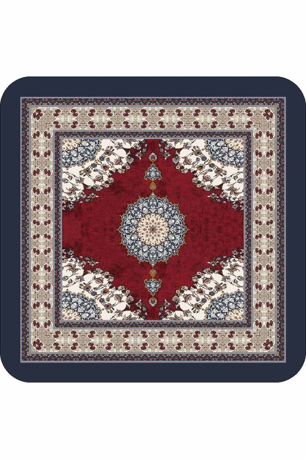 Bordo Modern Klasik Banyo Halısı Klozet Paspas Seti BS279