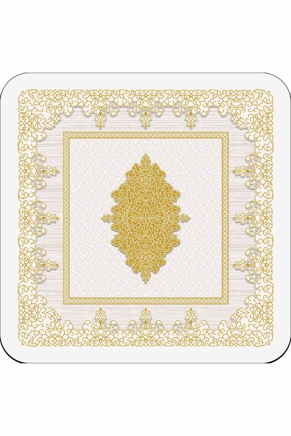 Gold Modern Klasik Banyo Halısı Klozet Paspas Seti BS282