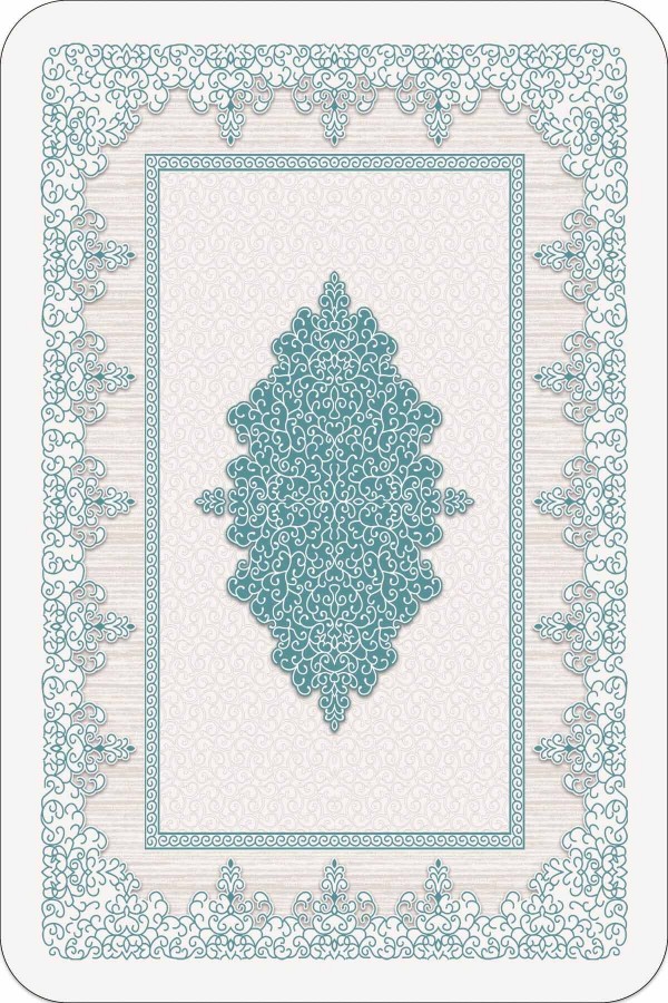 Turkuaz Modern Klasik Banyo Halısı Klozet Paspas Seti BS283