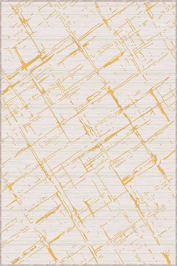 Sarı Spor Kaymaz Tabanlı Makinede Yıkanabilir Halı CZ005