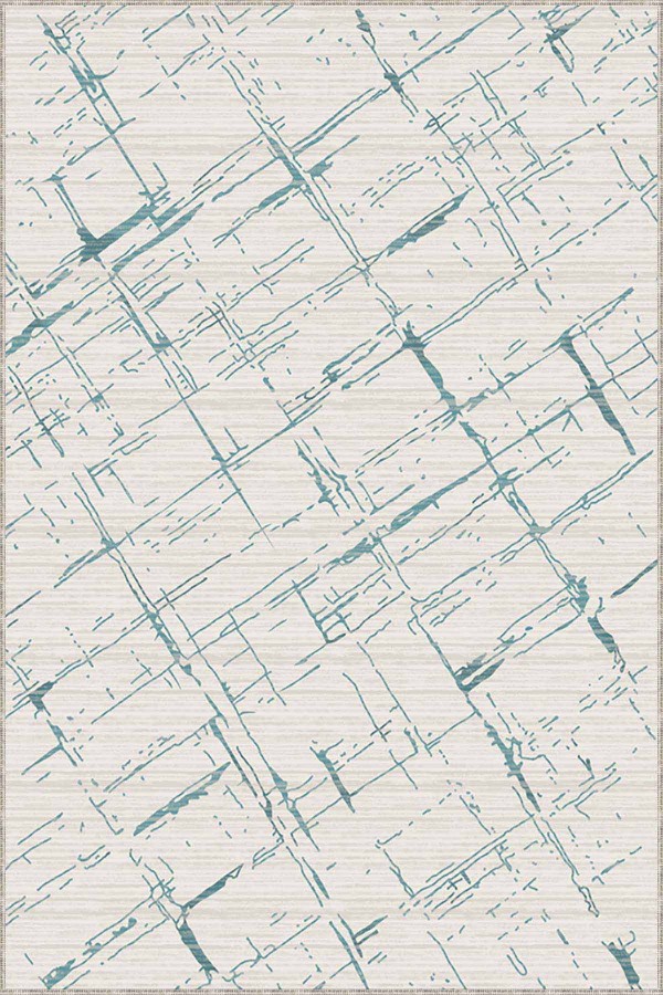 Turkuaz Spor Kaymaz Tabanlı Makinede Yıkanabilir Halı CZ006