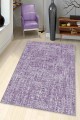 Mor Sade Desensiz Kaymaz Tabanlı Dekoratif Halı HR004