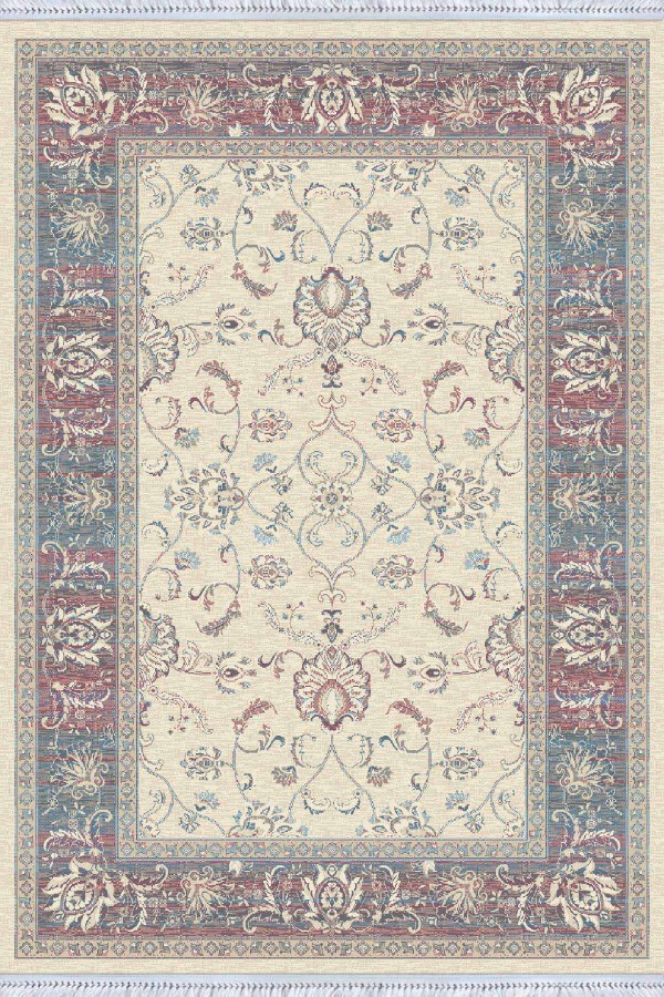 Pembe Çerçeveli Dokuma Pamuk Taban Kaymaz Kilim KLM173