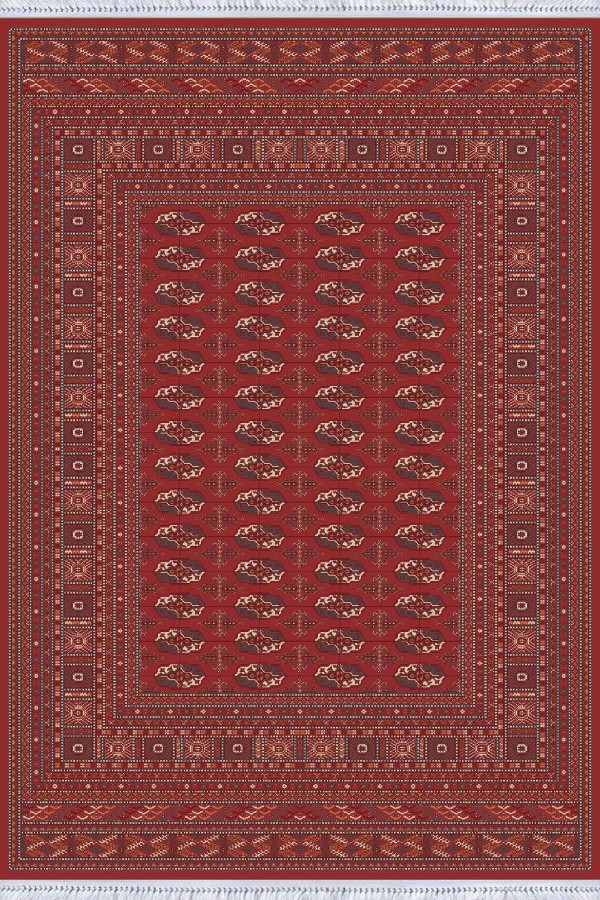 Bordo Yöresel Dokuma Pamuk Tabanlı Kaymaz Kilim KLM263