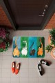 Çok Renkli Kedi Desenli Kapı Önü Paspası KP03