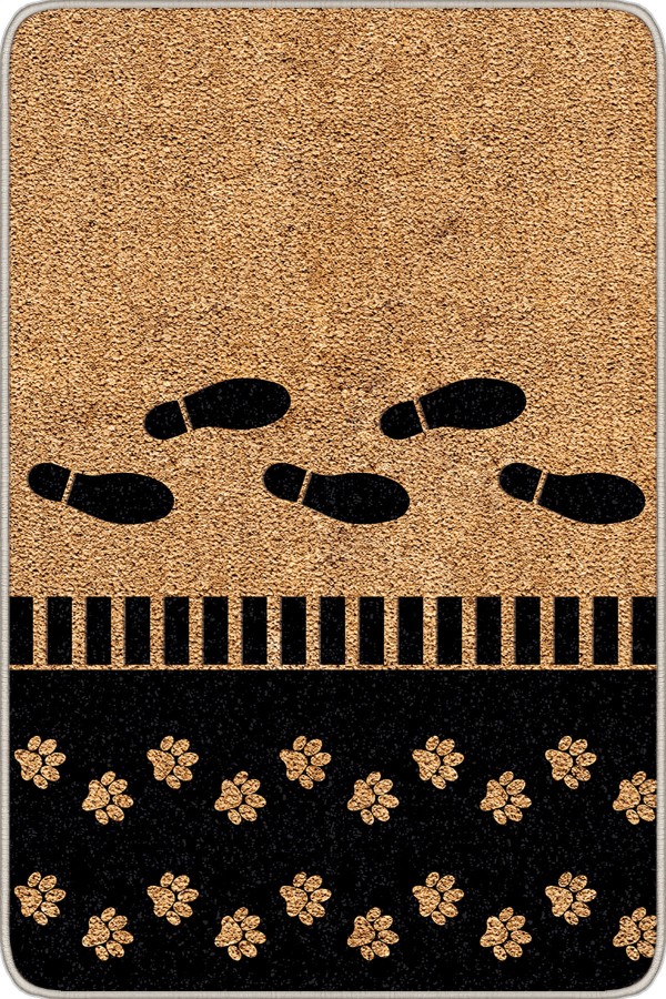 Bej Kedi Patili Kapı Önü Paspası KP06