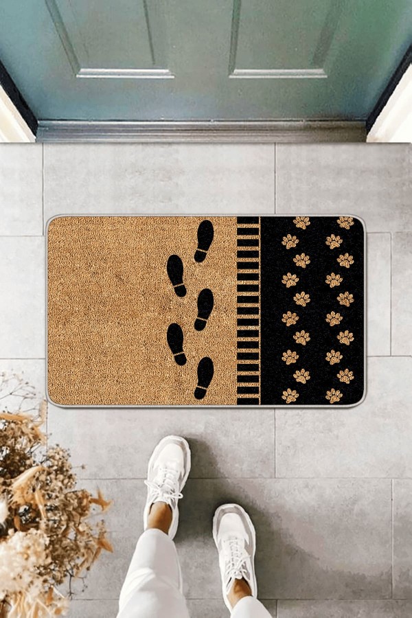 Bej Kedi Patili Kapı Önü Paspası KP06