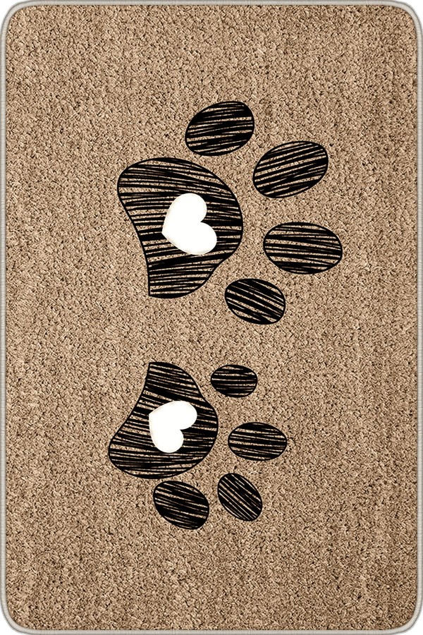 Bej Kedi Pati Desenli Kapı Önü Paspası KP08