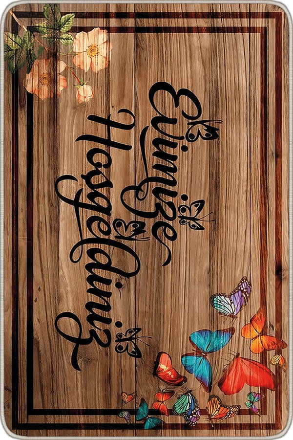 Bej Hoşgeldiniz Yazılı Kapı Önü Paspası KP16