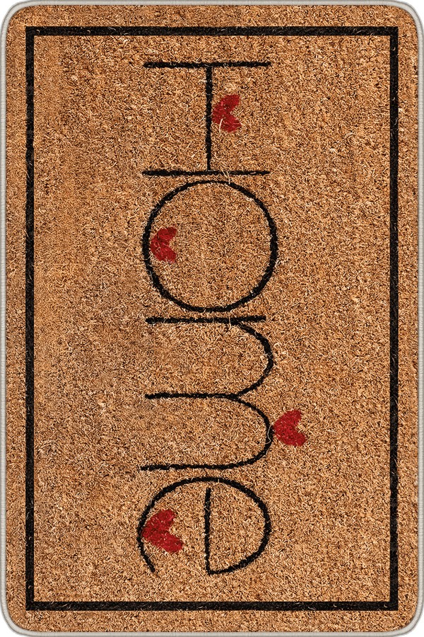 Bej Home Temalı Kapı Önü Paspası KP18