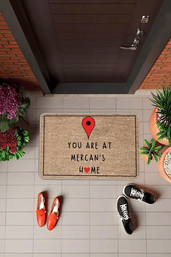 Bej Home Sweet Kapı Önü Paspası KP26