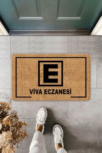 Bej E Logolu Eczane Paspası KP27