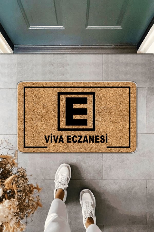 Bej E Logolu Eczane Paspası KP27